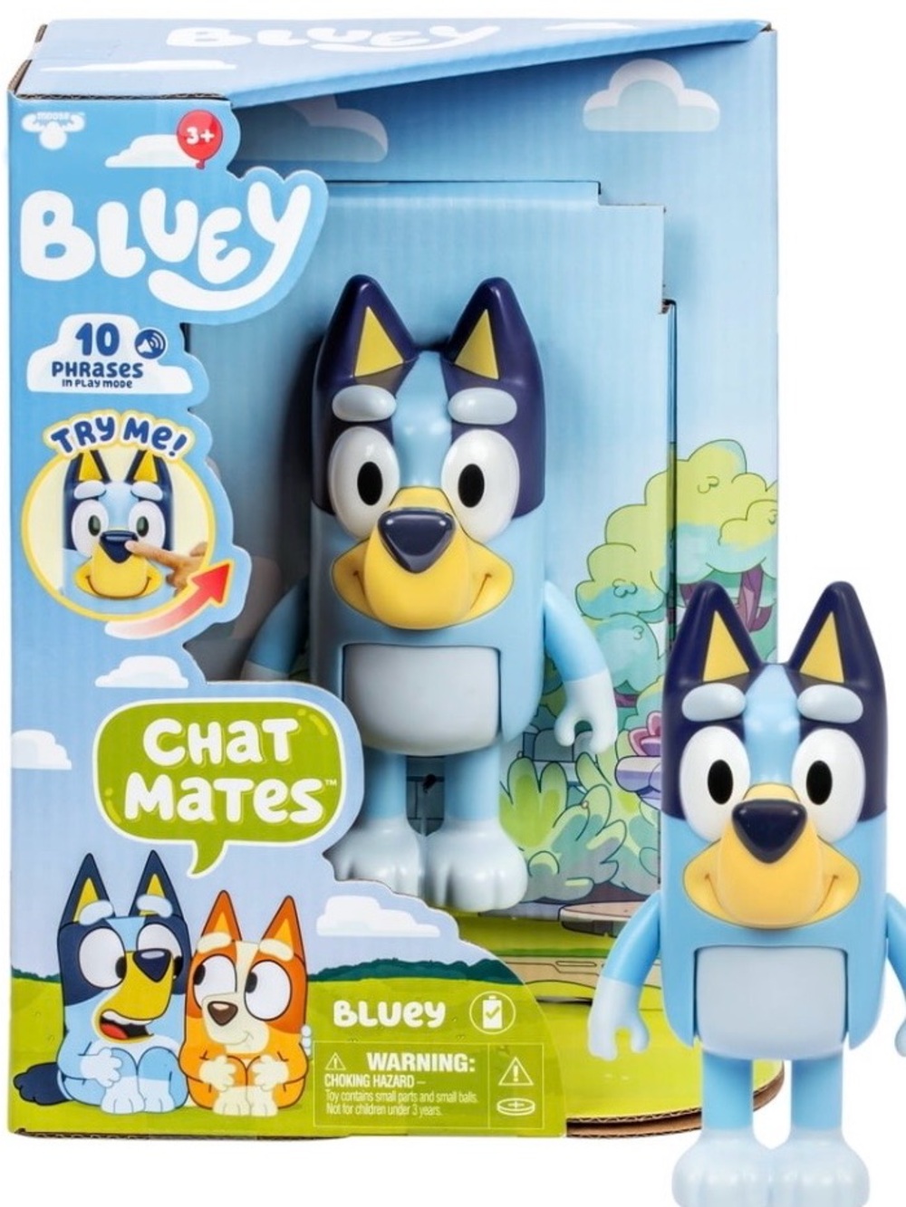 Bluey Chat Mates Interactive Figure – Blue
